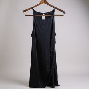 Chic Asymmetrical Navy Dress